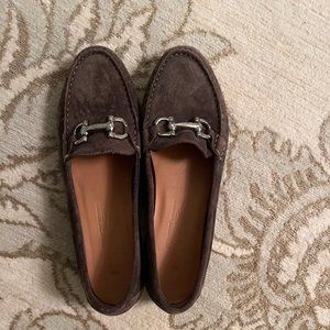 Salvatore Ferragamo brown suede loafers